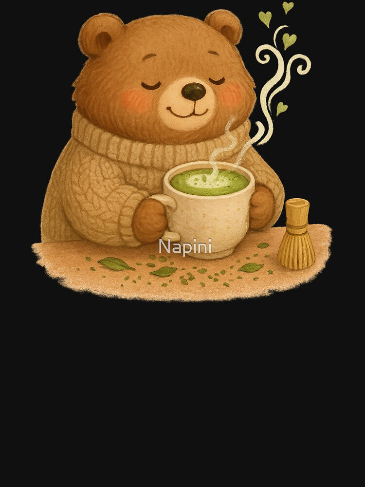 Matcha Bear – Cozy Tea Time Friend by Napini T-Shirts, Hoodie, Sweatshirt | BlankRebels.com (Image 3)
