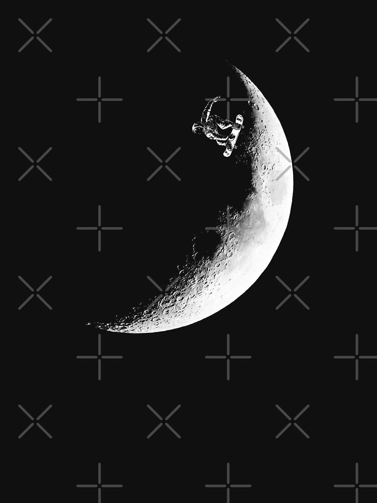 Moon boarder - Astronaut Skateboarding by barmalisiRTB T-Shirts, Hoodie, Sweatshirt | BlankRebels.com (Image 3)