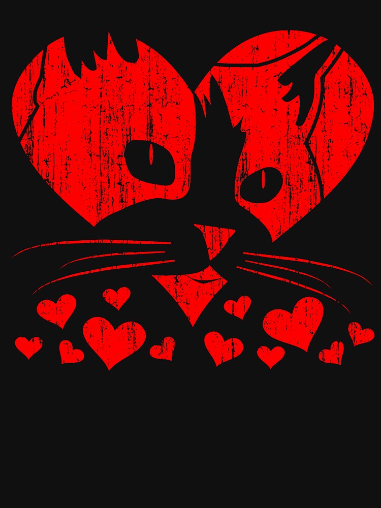 Cute and Funny Cat Shirt with Hearts by LaCaDesigns Hoodie, Sweatshirt | BlankRebels.com (Image 3)
