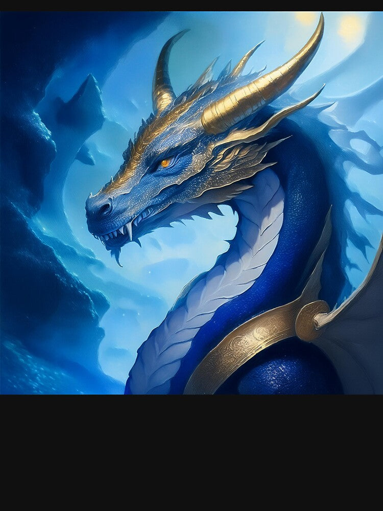 Blue and gold dragon. by BAR DEC T-Shirts, Hoodie, Sweatshirt | BlankRebels.com (Image 3)