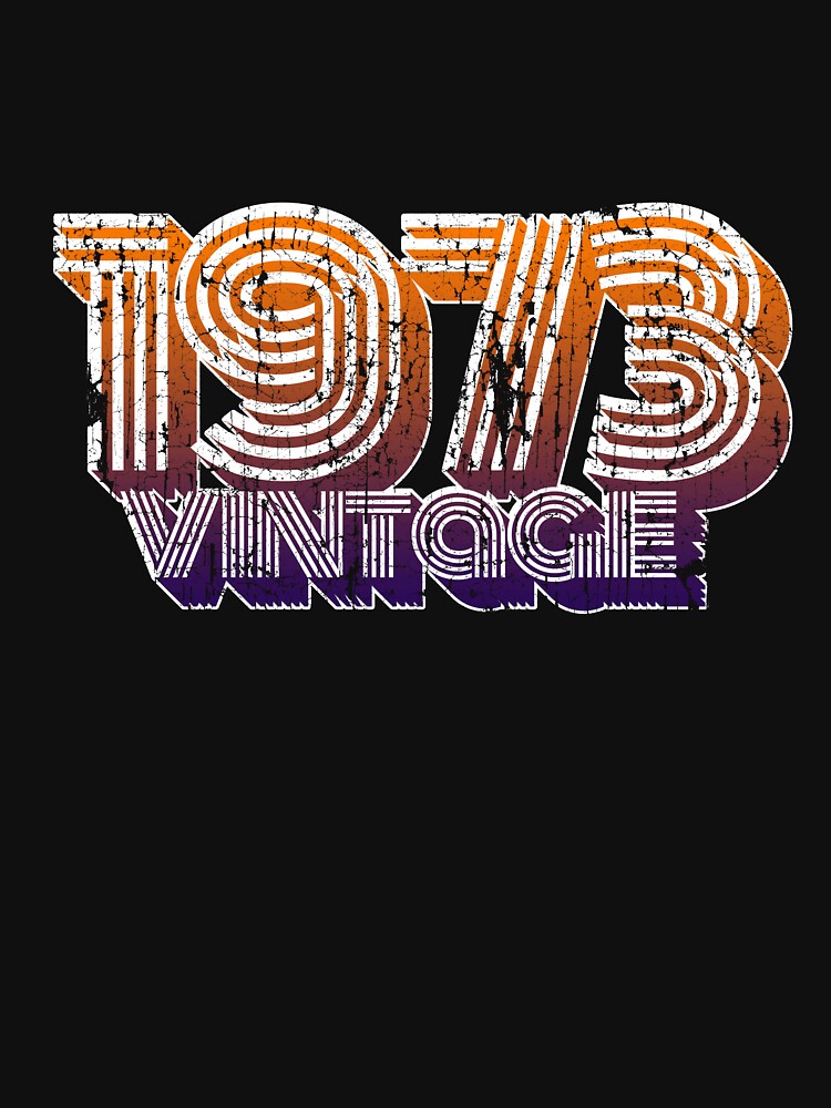 Vintage 1973 45th Birthday T Shirt Oldschool 70s Dad Gift by roarr Hoodie, Sweatshirt | BlankRebels.com (Image 3)