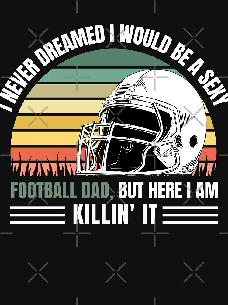 Football Dad Killin It Football Father Gift by DadJokeDescript T-Shirts, Hoodie, Sweatshirt | BlankRebels.com (Image 3)