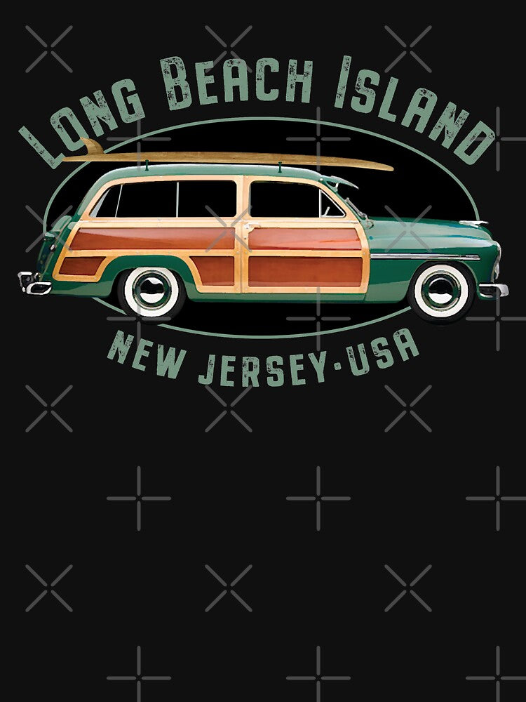 Long Beach Island New Jersey Vintage Surfing Design by Futurebeachbum T-Shirts, Hoodie, Sweatshirt (Image 3)