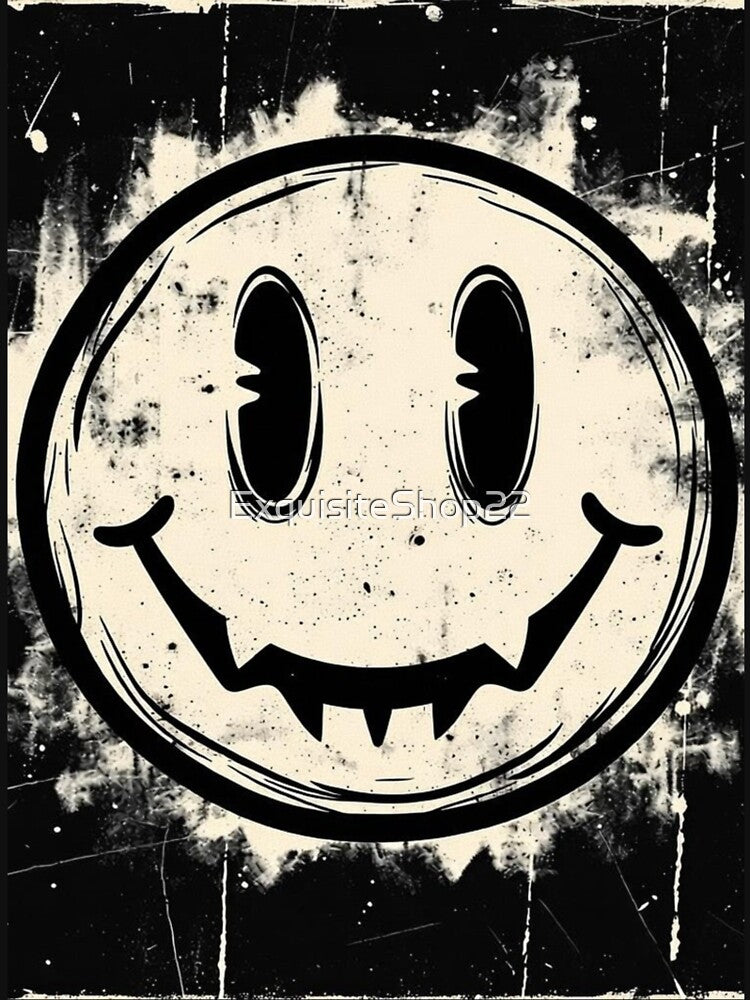 Grunge Creepy Smiley Face – Distorted Vintage Horror Aesthetic by ExquisiteShop22 T-Shirts, Hoodie, Sweatshirt (Image 3)