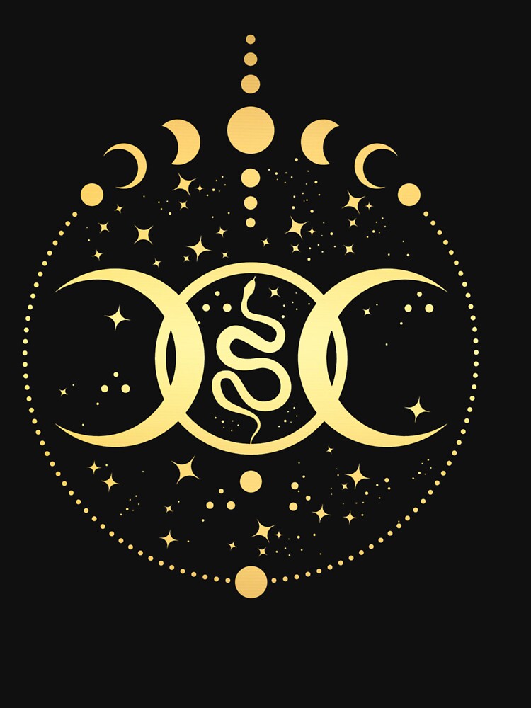 Cycles of Life, Triple Moon Goddess, Transformative Snake by Celestial Charm Co T-Shirts, Hoodie, Sweatshirt (Image 3)