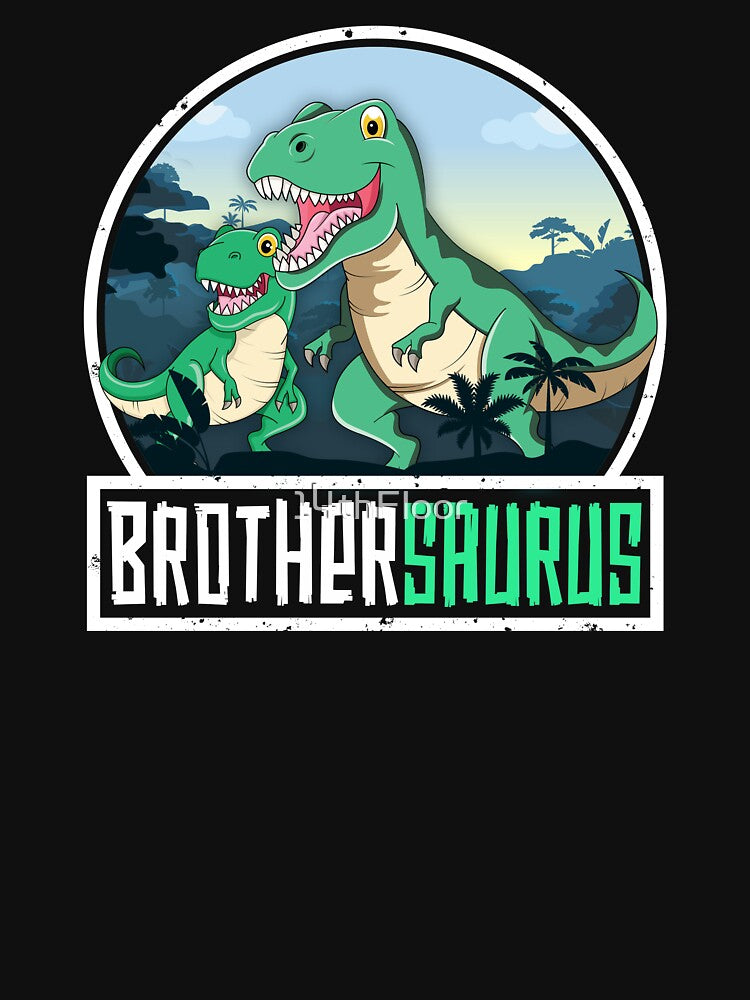 Brothersaurus T-Rex Dinosaur Saurus Brother Matching Family by 14thFloor T-Shirts, Hoodie, Sweatshirt (Image 3)