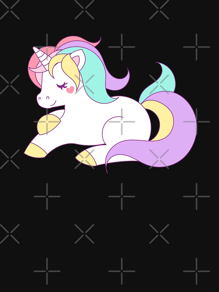 Sitting Pretty Unicorn Emoji by PrintPress T-Shirts, Hoodie, Sweatshirt | BlankRebels.com (Image 3)