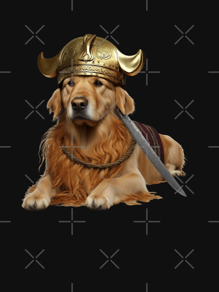 dog golden retriever cute dog viking dog lovers by Sisi Design⭐⭐⭐⭐⭐ T-Shirts, Hoodie, Sweatshirt | BlankRebels.com (Image 3)