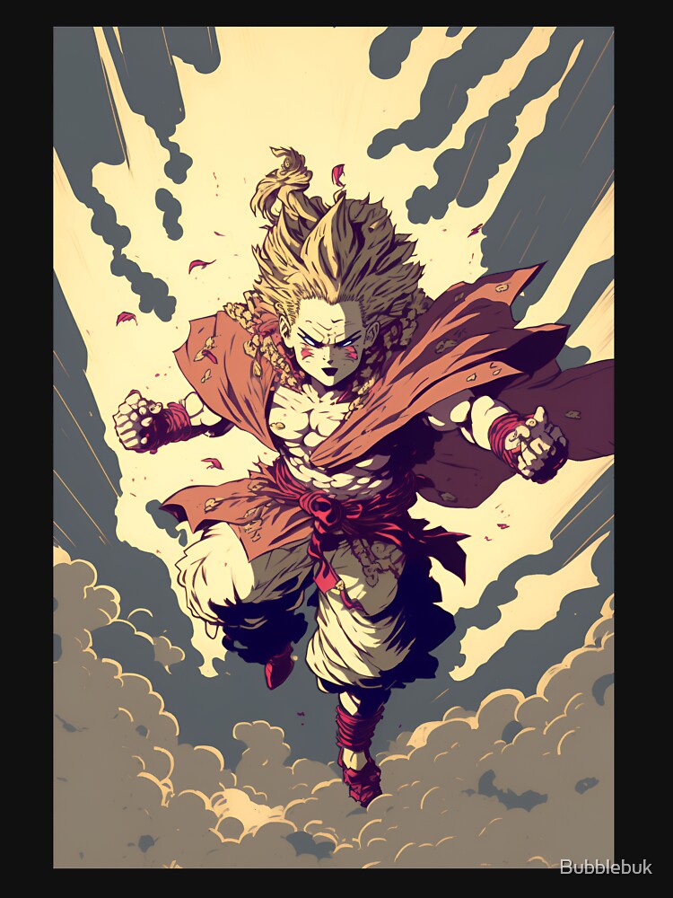 Anime Hero Monster Japanese Warrior by Bubblebuk T-Shirts, Hoodie, Sweatshirt | BlankRebels.com (Image 3)