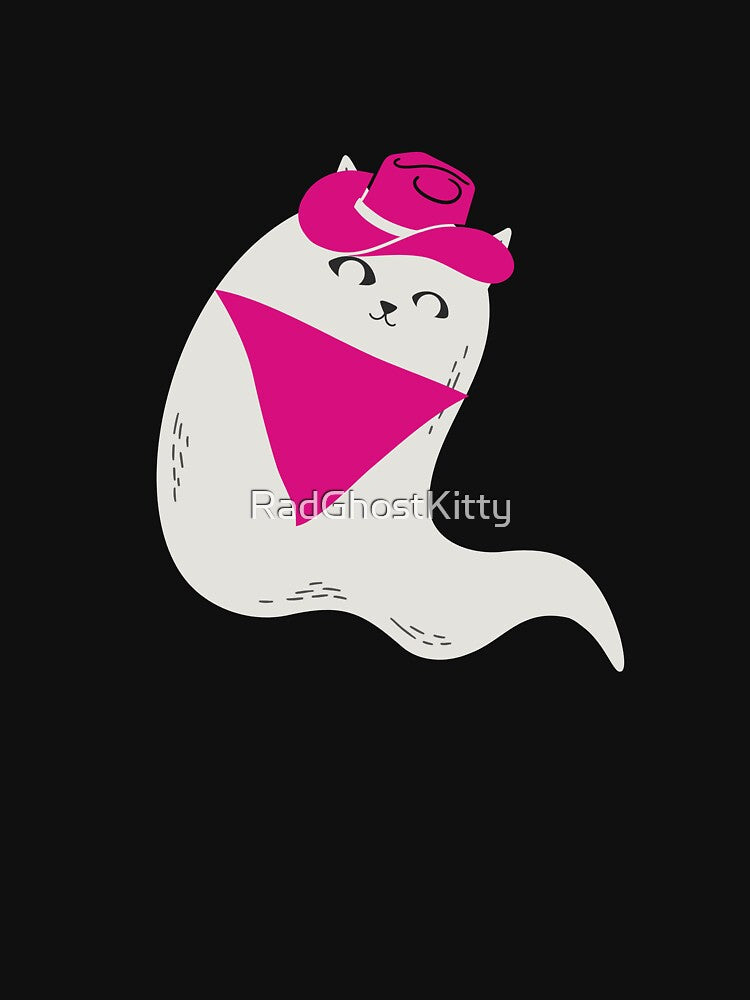 Ghostie the ghost cat cowgirl by RadGhostKitty T-Shirts, Hoodie, Sweatshirt | BlankRebels.com (Image 3)