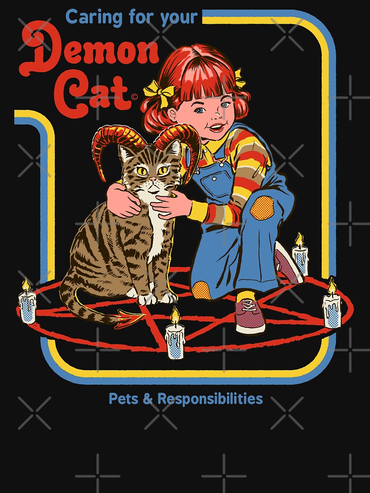 Caring For Your Demon Cat by Steven Rhodes T-Shirts, Hoodie, Sweatshirt | BlankRebels.com (Image 3)