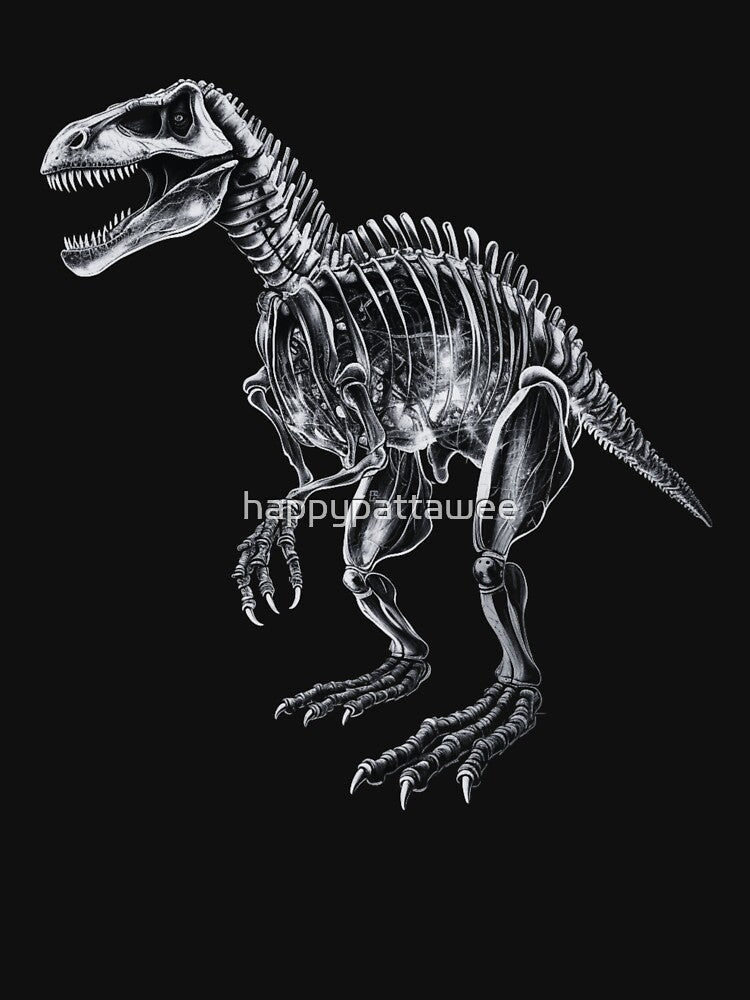T-Rex Skeleton Dino bones paleontologist Fossil Dinosaur T-Shirt by happypattawee Hoodie, Sweatshirt (Image 3)