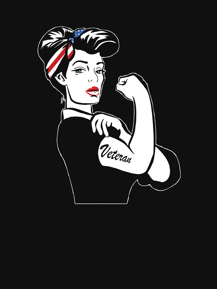 Female Veteran Strong Woman Patriotic Vintage by BUBLTEES T-Shirts, Hoodie, Sweatshirt | BlankRebels.com (Image 2)
