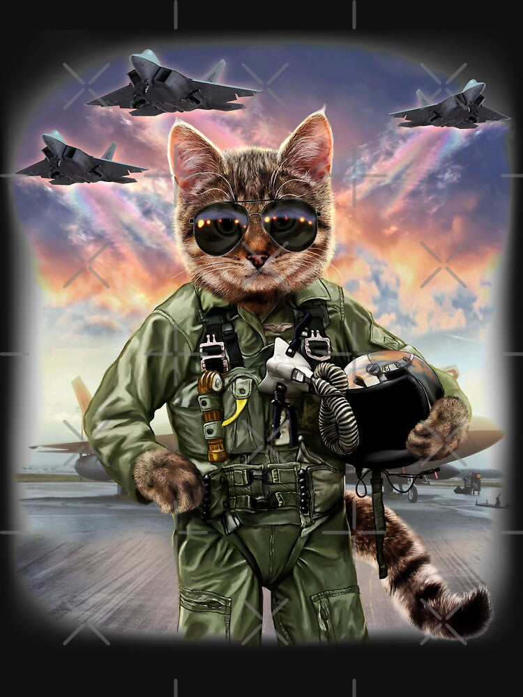 Cat as Air Force Jet Fighter Pilot by Fox-Republic T-Shirts, Hoodie, Sweatshirt | BlankRebels.com (Image 3)