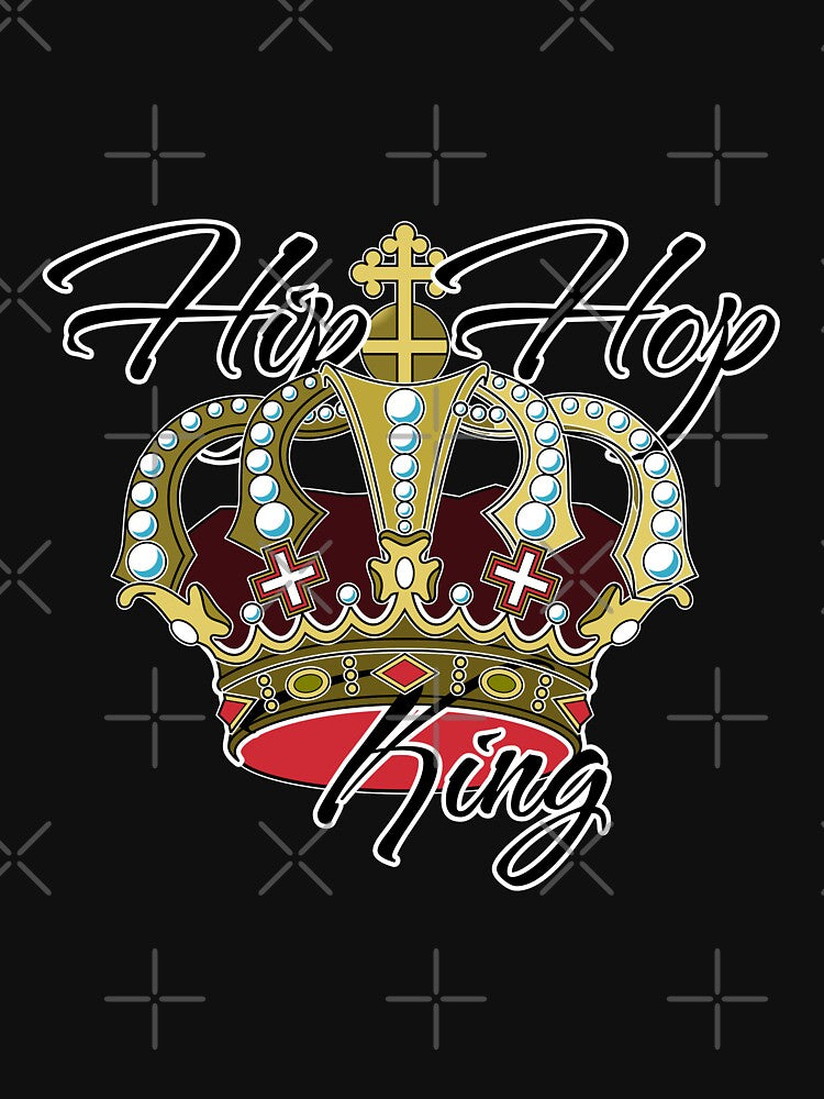 Hip Hop King & Crown - Black - by onjcdesign T-Shirts, Hoodie, Sweatshirt | BlankRebels.com (Image 3)