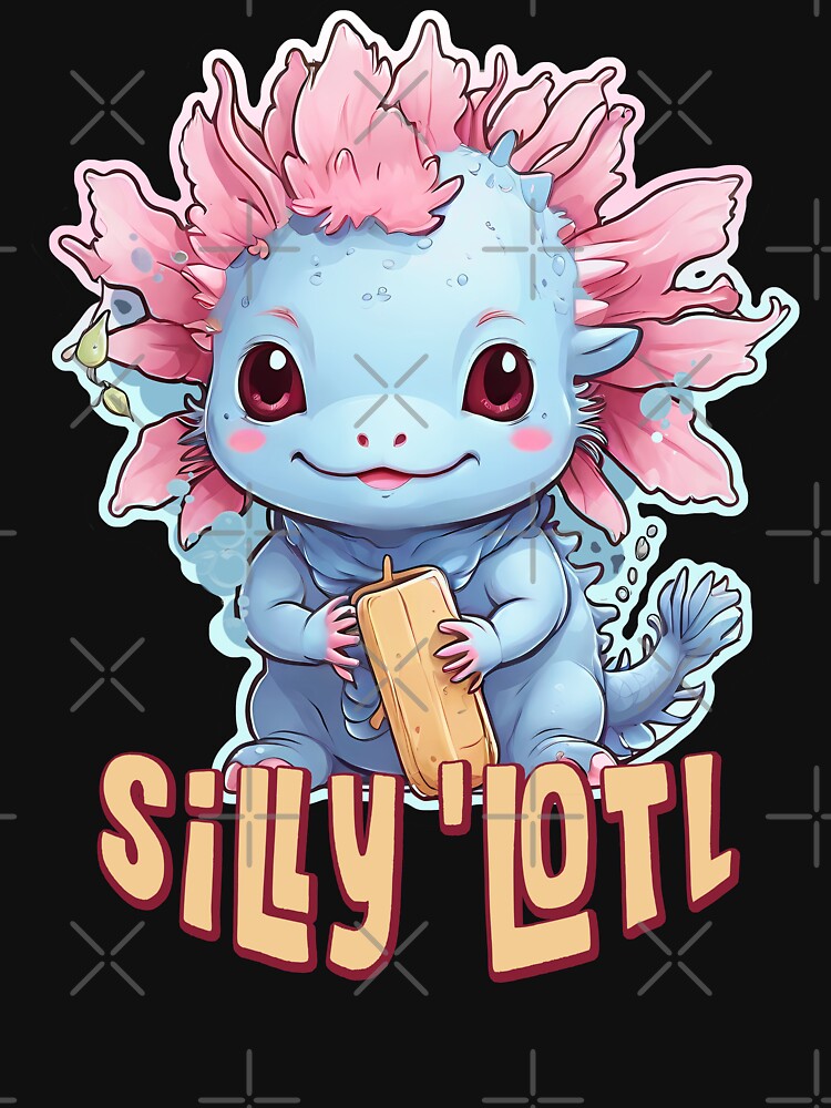 Silly a lotl. Blue, funny axolotl illustration. by Grygiel23 T-Shirts, Hoodie, Sweatshirt | BlankRebels.com (Image 3)