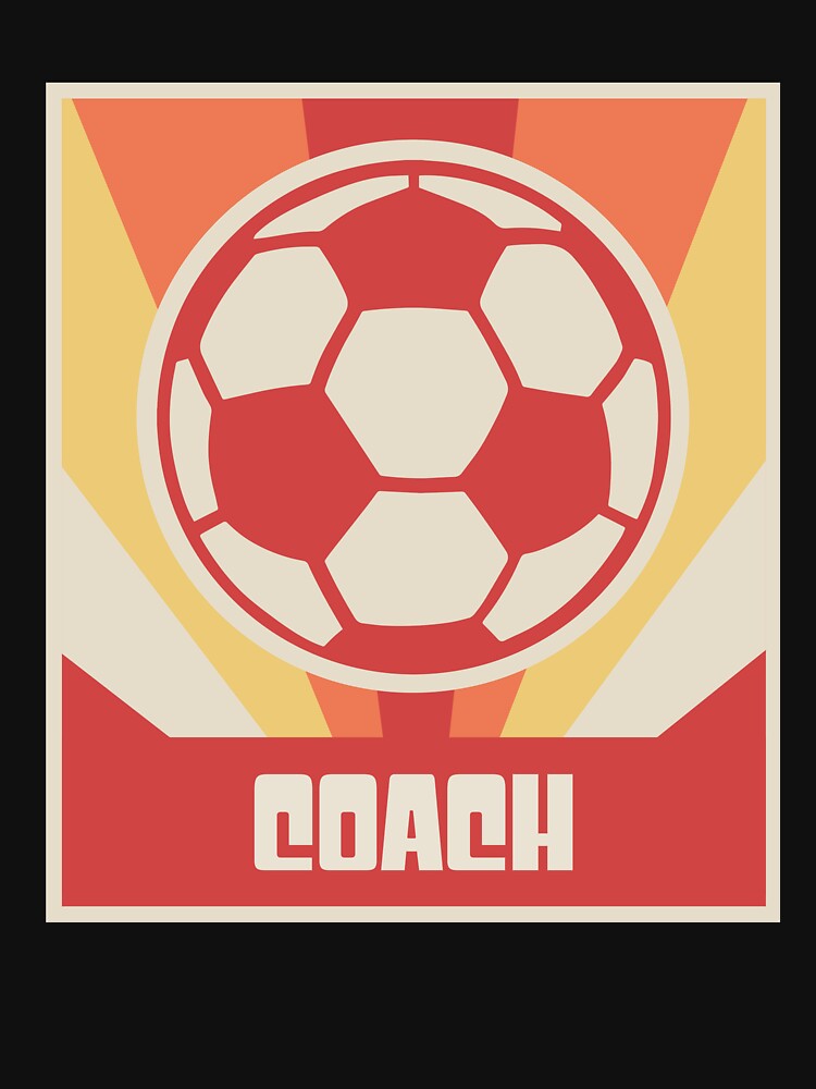 COACH - Vintage Style Soccer Coach Poster by Jam Jar