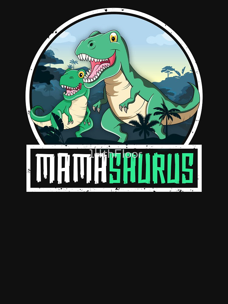 Mamasaurus T-Rex Dinosaur Saurus Mama Mom Matching Family by 14thFloor T-Shirts, Hoodie, Sweatshirt (Image 3)