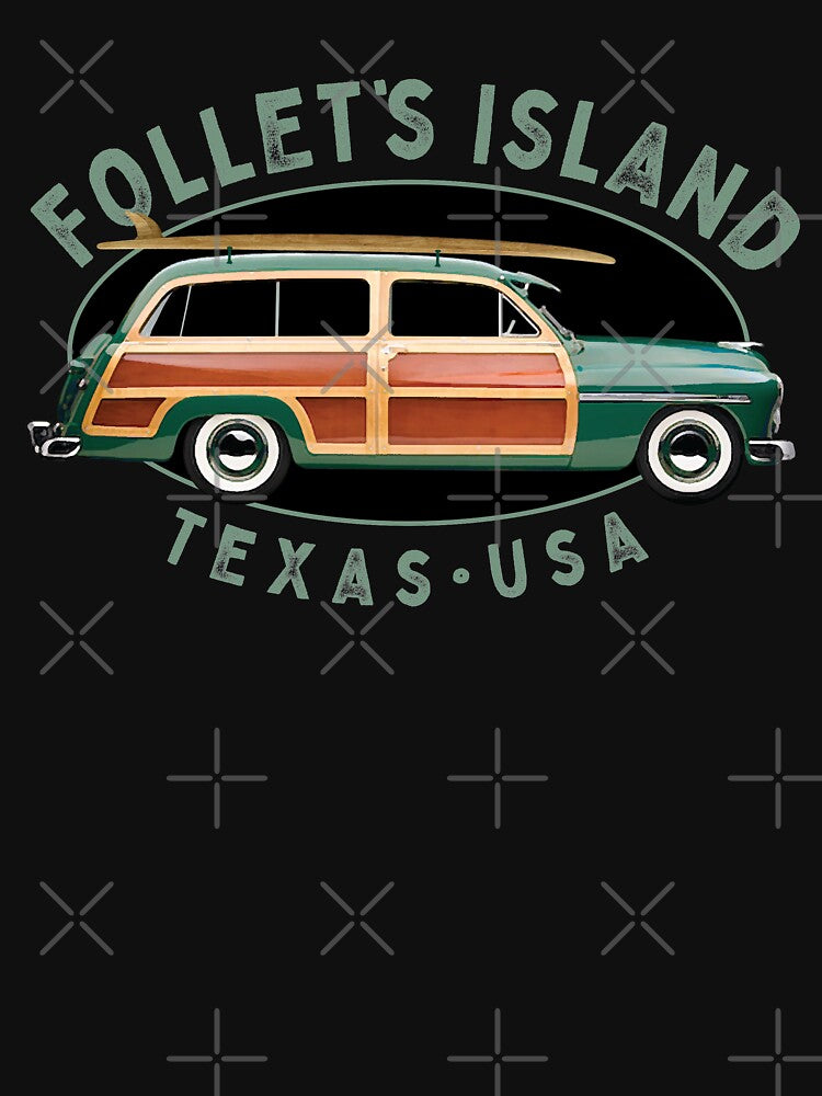 Follet's Island Texas Vintage Surfing Design by Futurebeachbum T-Shirts, Hoodie, Sweatshirt | BlankRebels.com (Image 3)