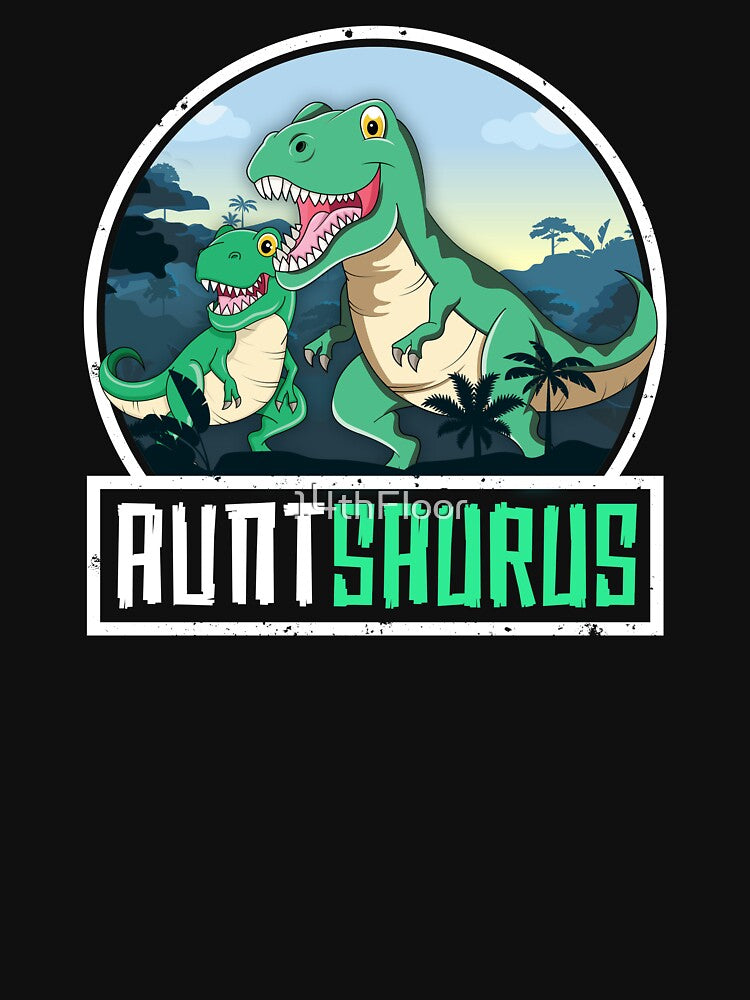 Auntsaurus T-Rex Aunt Dinosaur Saurus Women Matching Family by 14thFloor T-Shirts, Hoodie, Sweatshirt (Image 3)