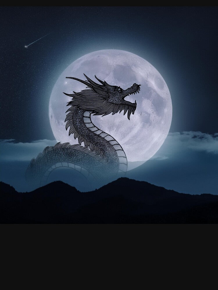 Dragon drawing in blue by BAR DEC T-Shirts, Hoodie, Sweatshirt | BlankRebels.com (Image 3)