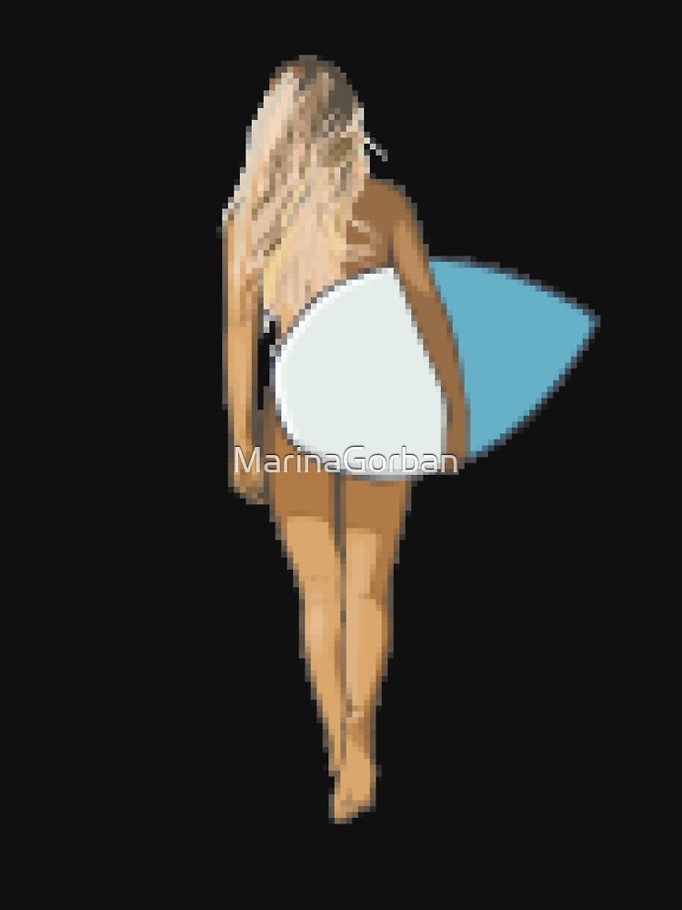 8 Bit Surfer Girl by ViewerEqualsPhoton T-Shirts, Hoodie, Sweatshirt | BlankRebels.com (Image 3)