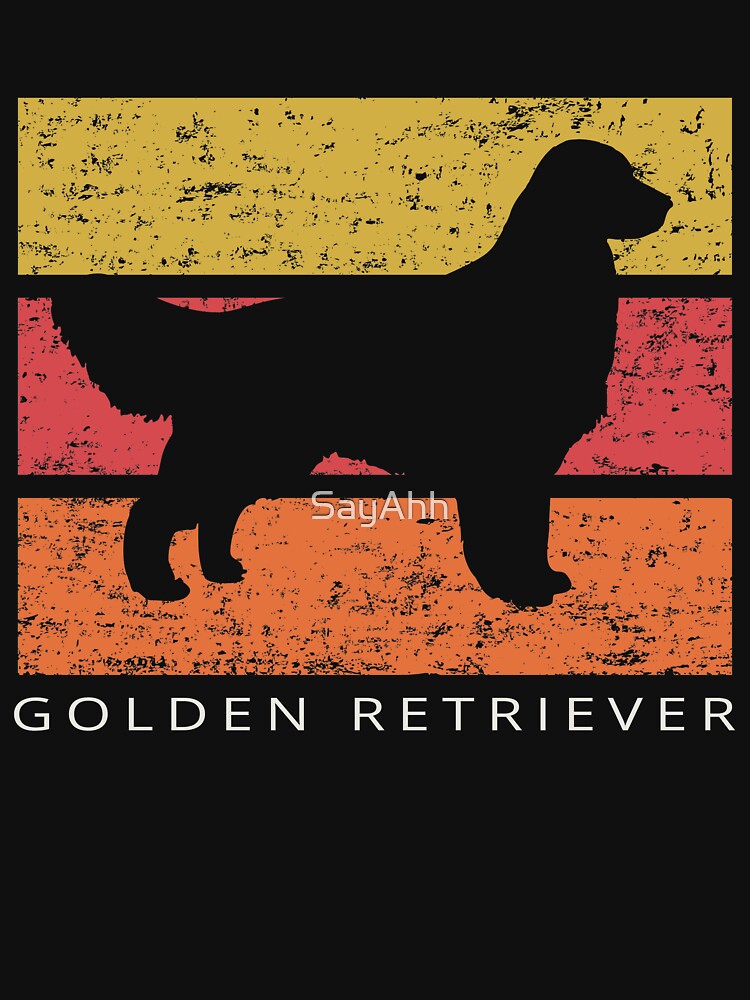 Golden Retriever Retro Vintage Design Distressed by SayAhh T-Shirts, Hoodie, Sweatshirt | BlankRebels.com (Image 3)