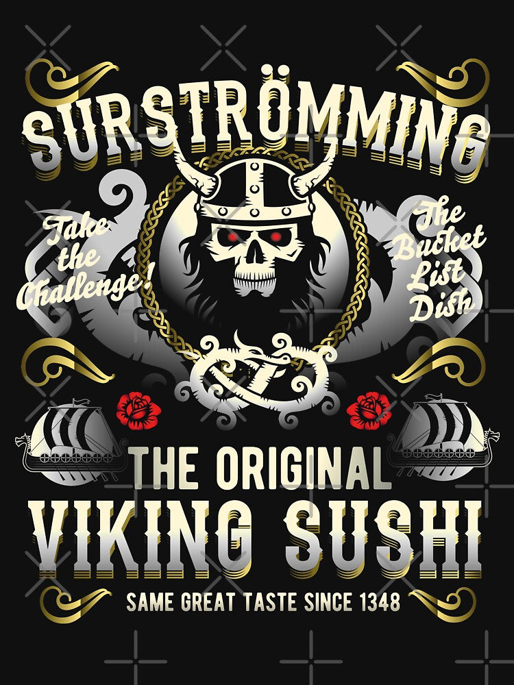 Surströming T-Shirt Viking Sushi by Spassprediger Hoodie, Sweatshirt | BlankRebels.com (Image 3)
