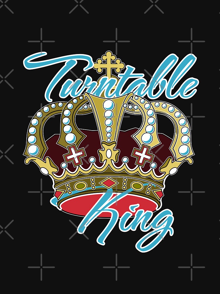 Turntable King & Crown - Blue - by onjcdesign T-Shirts, Hoodie, Sweatshirt | BlankRebels.com (Image 3)