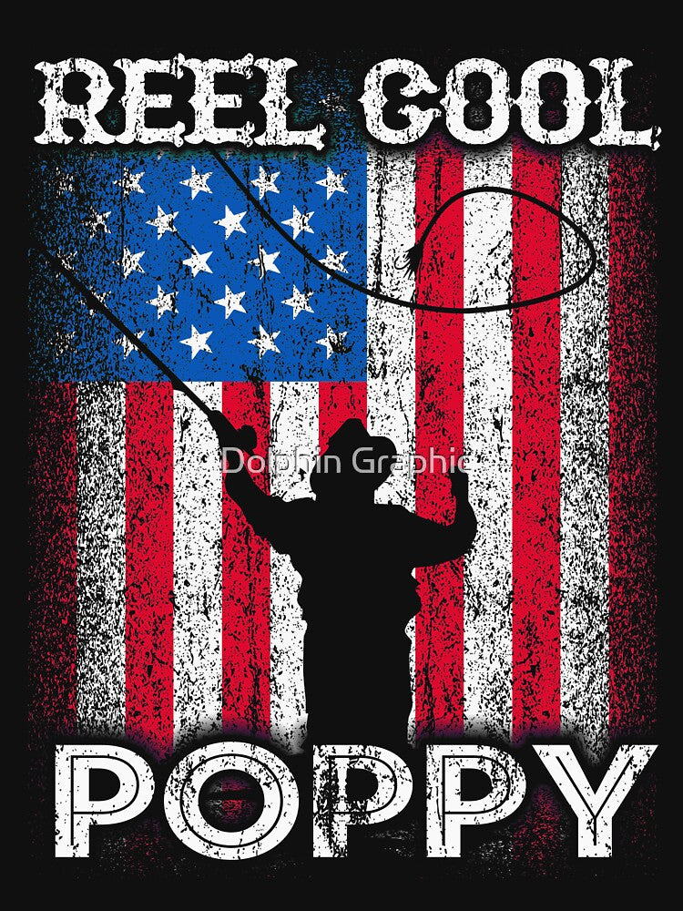 Reel Cool Poppa Grandpa Granddad papa daddy fathers day shirt (Image 3)