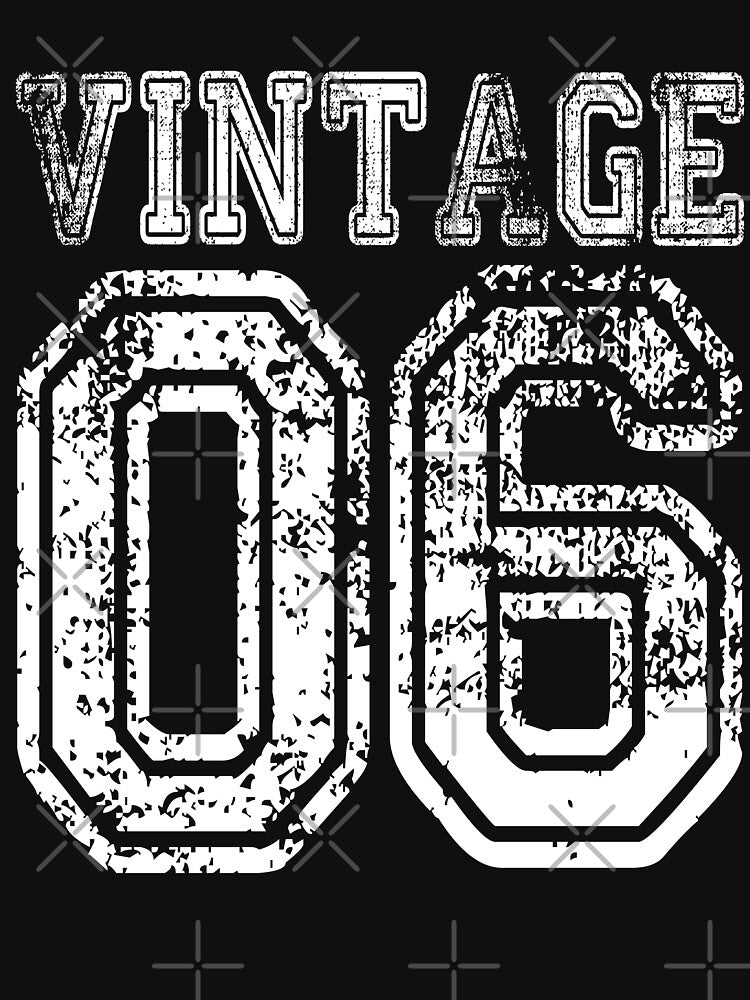 Vintage 06 2006 T-shirt Birthday Gift Age Year Old Boy Girl Cute Funny Man Woman Jersey Style by arcadetoystore... (Image 3)