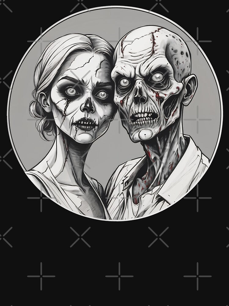 Zombie Couple - Zombie Portrait by NightTimeJ T-Shirts, Hoodie, Sweatshirt | BlankRebels.com (Image 3)