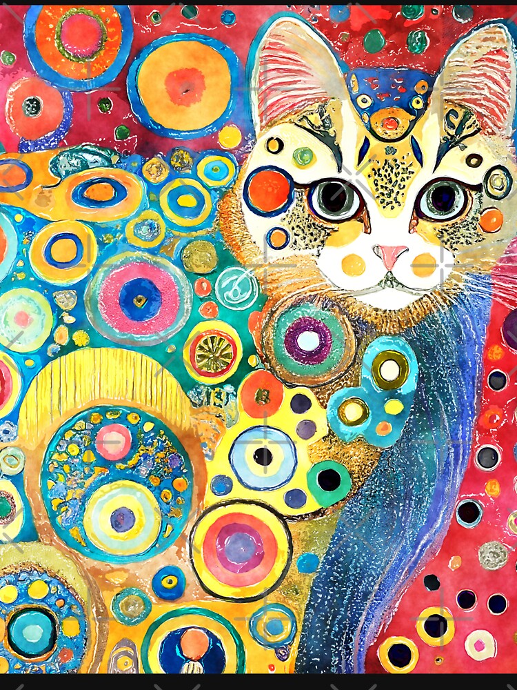 Gustav Klimt Inspired Cat by Heather  Wheeler