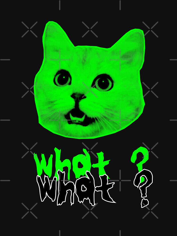 GREEN CAT SAYING WHAT? by PSYNOVA T-Shirts, Hoodie, Sweatshirt | BlankRebels.com (Image 3)