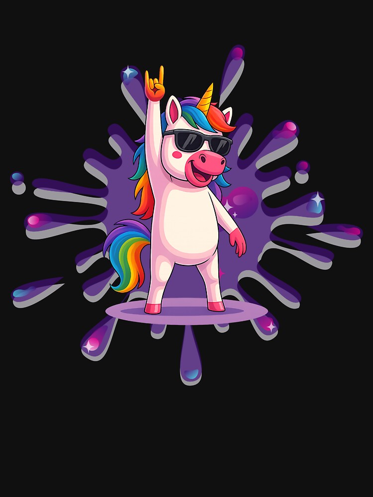Funny Rock Unicorn Shirt - For Big by LoomLevel Hoodie, Sweatshirt | BlankRebels.com (Image 3)