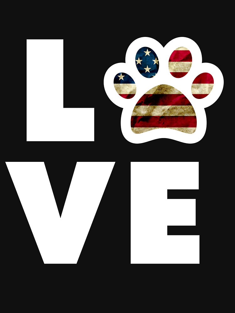Cat Lover gift USA Paw Flag CAT is LOVE I Love My Cat Fun Design by djpraxis T-Shirts, Hoodie, Sweatshirt (Image 3)