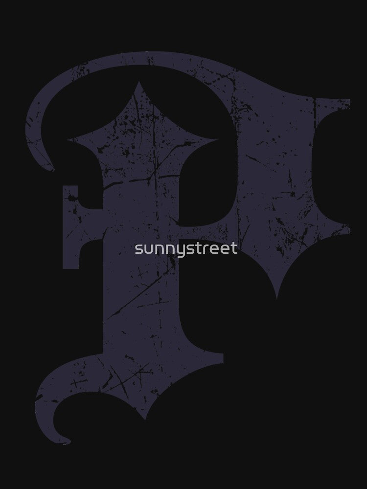 Dark Grunge Monogram Letter "P" Blackletter by SunnyStreet T-Shirts, Hoodie, Sweatshirt | BlankRebels.com (Image 3)