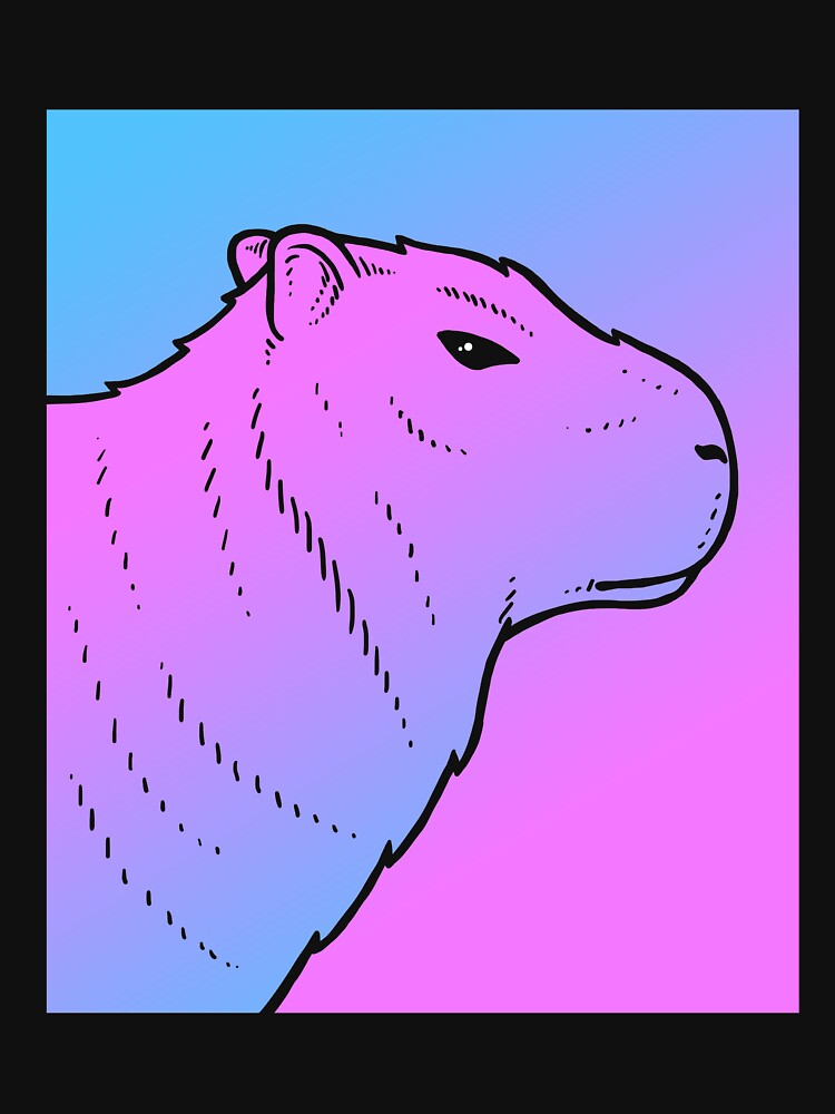 Vaporwave Capybara Aesthetic Pastel Goth Rodent by dinosareforever T-Shirts, Hoodie, Sweatshirt | BlankRebels.com (Image 3)