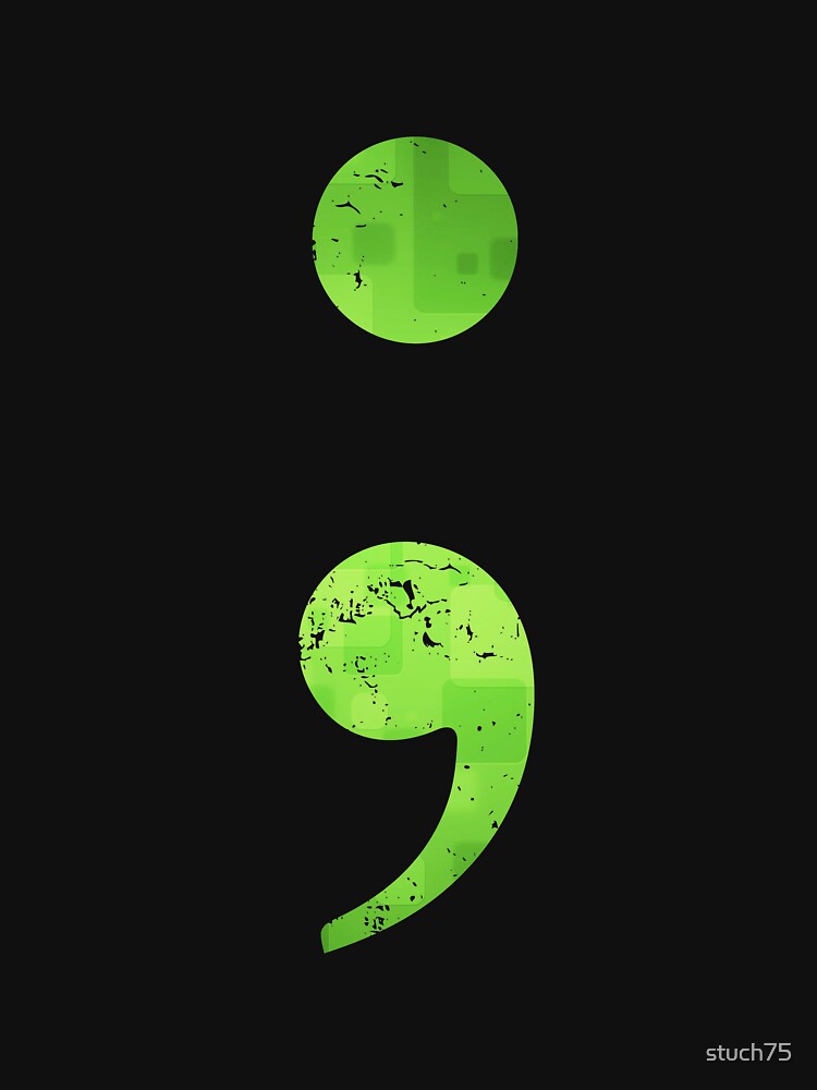 April 16:  National Semicolon Day by stuch75 T-Shirts, Hoodie, Sweatshirt | BlankRebels.com (Image 3)