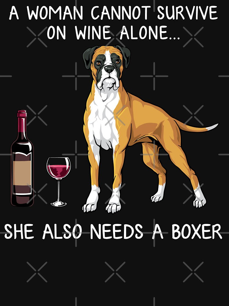 Boxer and wine Funny Dog by TeeDoozy T-Shirts, Hoodie, Sweatshirt | BlankRebels.com (Image 2)