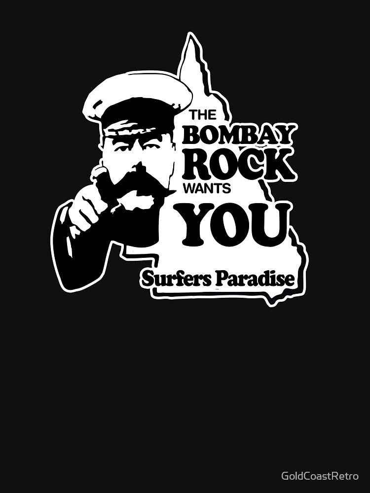 Bombay Rock (solid white) by GoldCoastRetro T-Shirts, Hoodie, Sweatshirt | BlankRebels.com (Image 3)