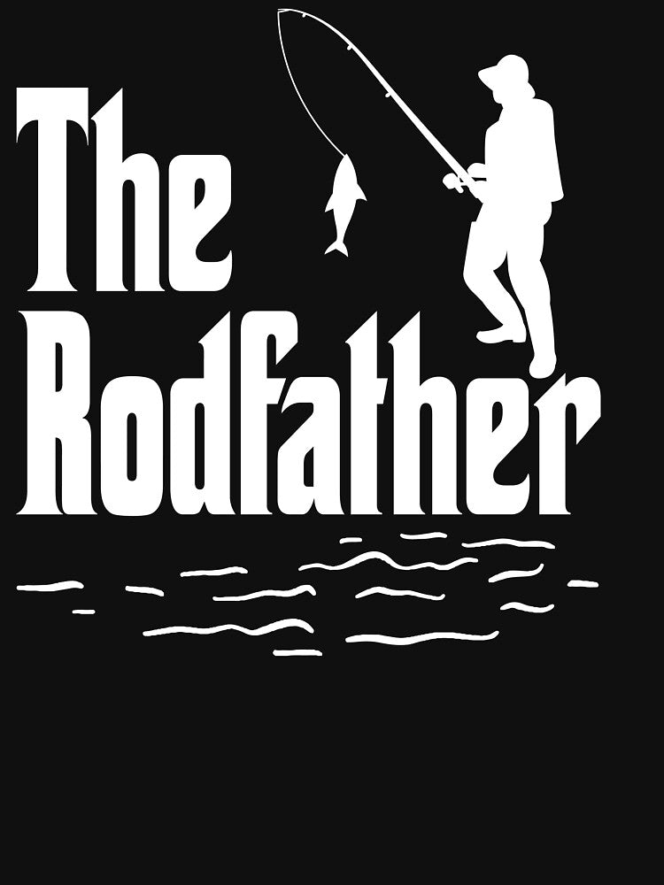 the rodfather,fishing t-shirt:classi t-shirt by limanol