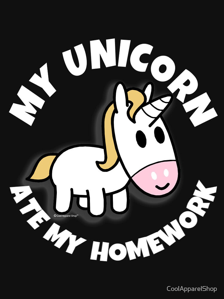 My Unicorn Ate My Homework Shirt by CoolApparelShop Hoodie, Sweatshirt | BlankRebels.com (Image 3)