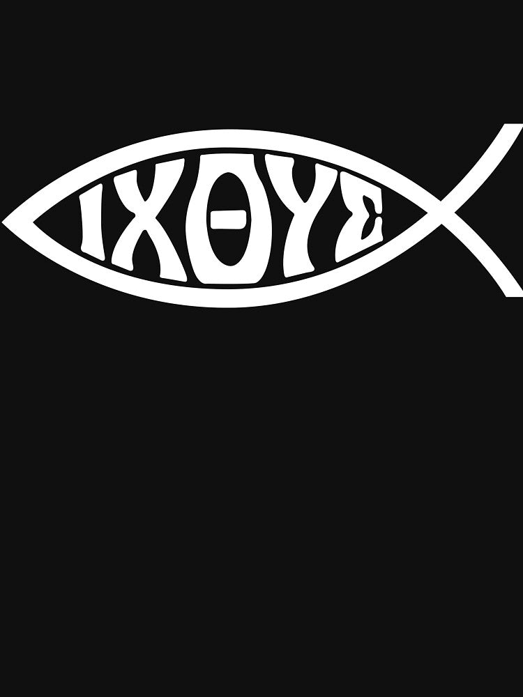Ichthys or Ichtus IXOYE Christian Fish by signsandsymbols T-Shirts, Hoodie, Sweatshirt | BlankRebels.com (Image 3)