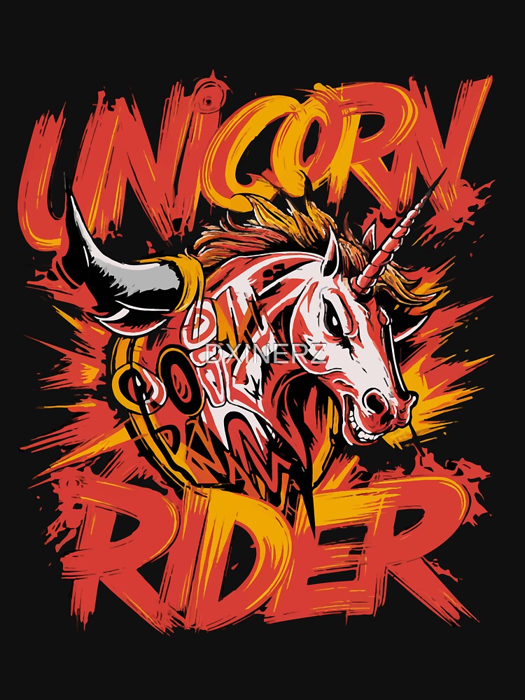 Unicorn Rider Sunset colors by DXINERZ T-Shirts, Hoodie, Sweatshirt | BlankRebels.com (Image 3)