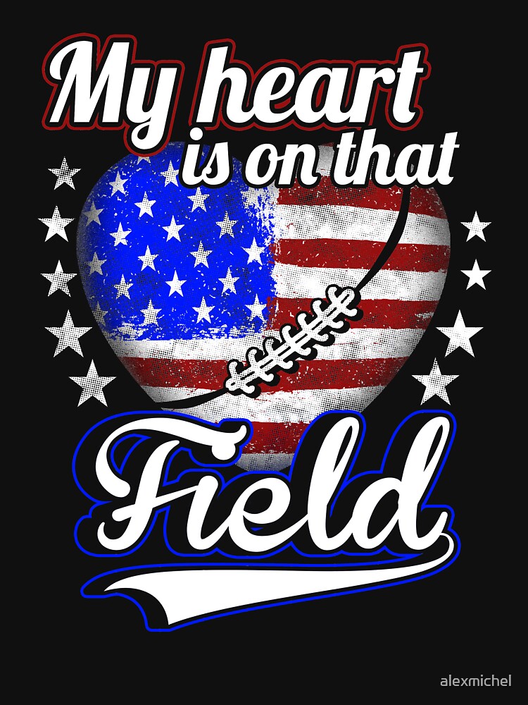 My heart is on that field - American football lover by Captain Mood T-Shirts, Hoodie, Sweatshirt | BlankRebels.com (Image 3)