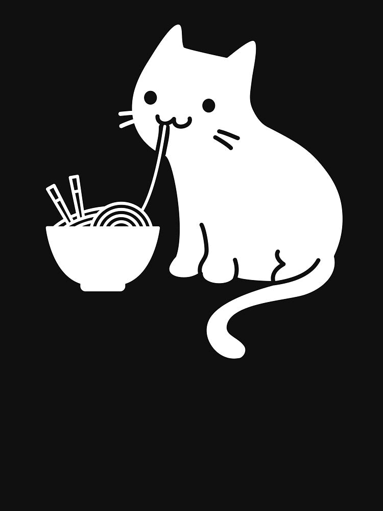 Cute Cat Eating Ramen T-Shirts, Hoodie, Sweatshirt