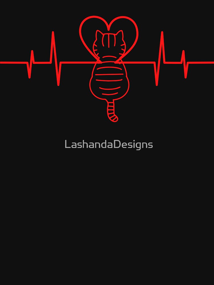 Cat Heartbeat Lover by LashandaDesigns T-Shirts, Hoodie, Sweatshirt | BlankRebels.com (Image 3)