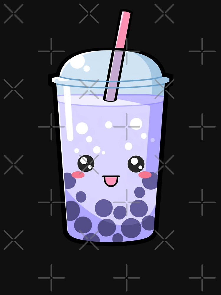 Kawaii Boba Tea Blue - Anime Shirt by KAIGAME Art Hoodie, Sweatshirt | BlankRebels.com (Image 3)