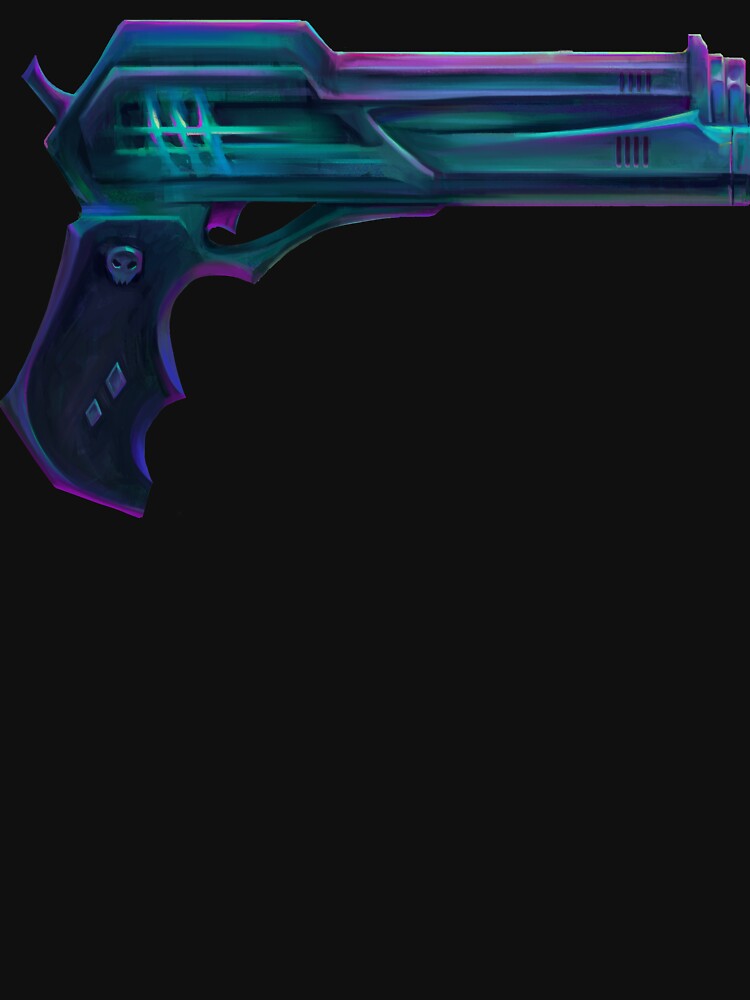 Cyberpunk Skull Pistol Gun Blaster by banditjoj T-Shirts, Hoodie, Sweatshirt | BlankRebels.com (Image 3)